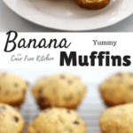 Easy Banana Muffin Recipe, Simple ingredients and delicious every time!