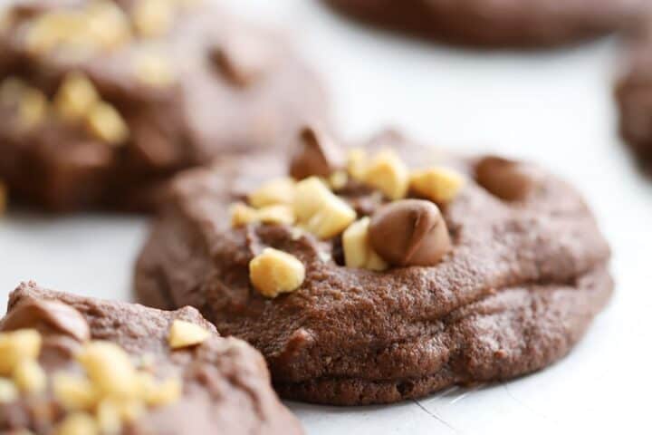 Chocolate Peanut Butter Stuffed Cookies - The Carefree Kitchen