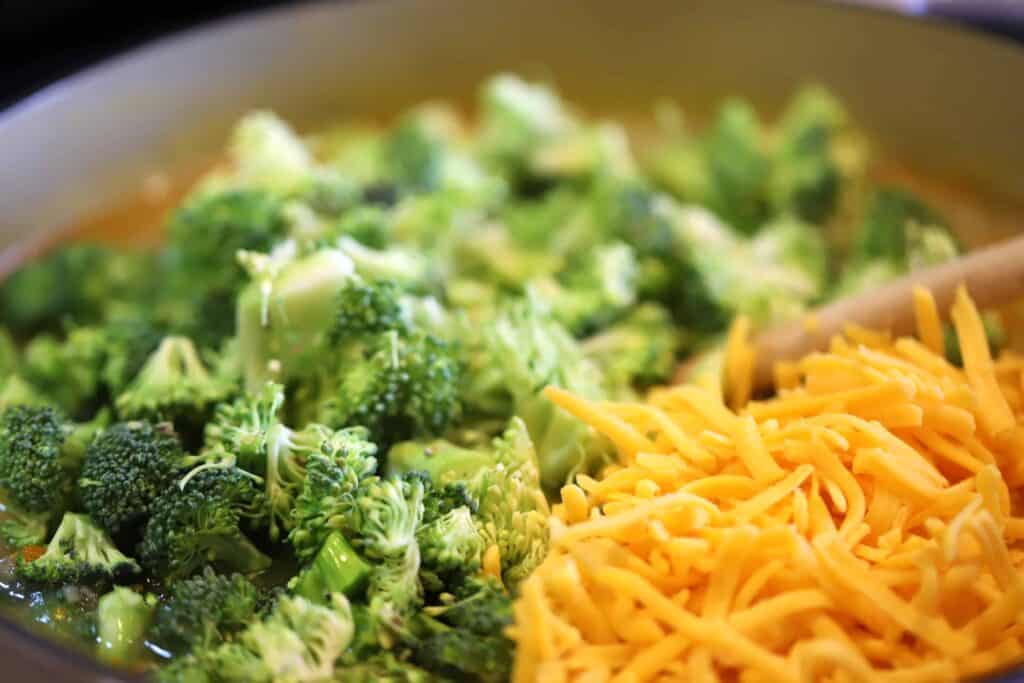 Ingredients for Broccoli Potato CHeese Soup