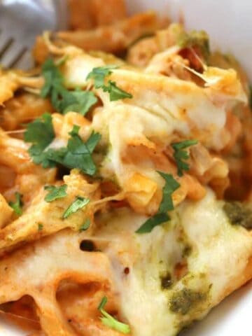 sun-dried tomato chicken penne pasta bake