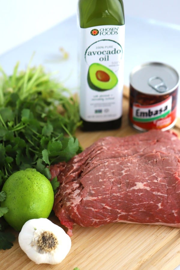 Chipotle Carne Asada Marinade recipe Ingredients. Carne Asada chipotle meat, avocado oil, garlic, cilantro, lime and chipotle peppers, carne asada seasoning, chipotle meat, best carne asada marinade. 