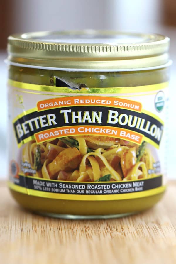 A jar of chicken bouillon - Better Than Bouillon brand.