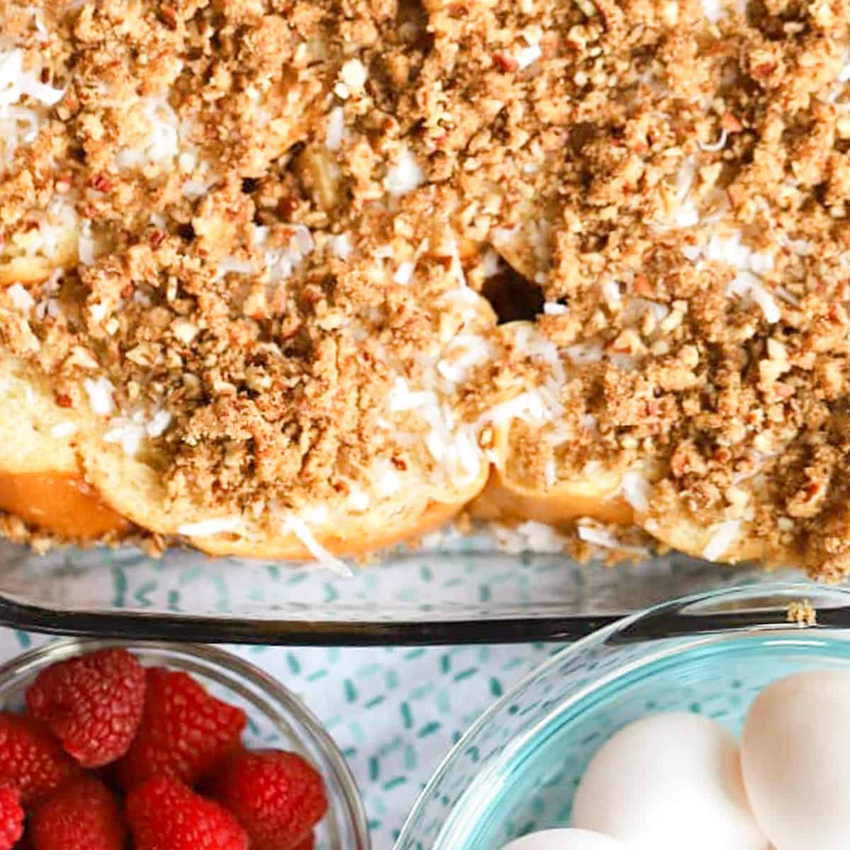 This easy coconut french toast bake is a perfect addition to any breakfast or holiday brunch.