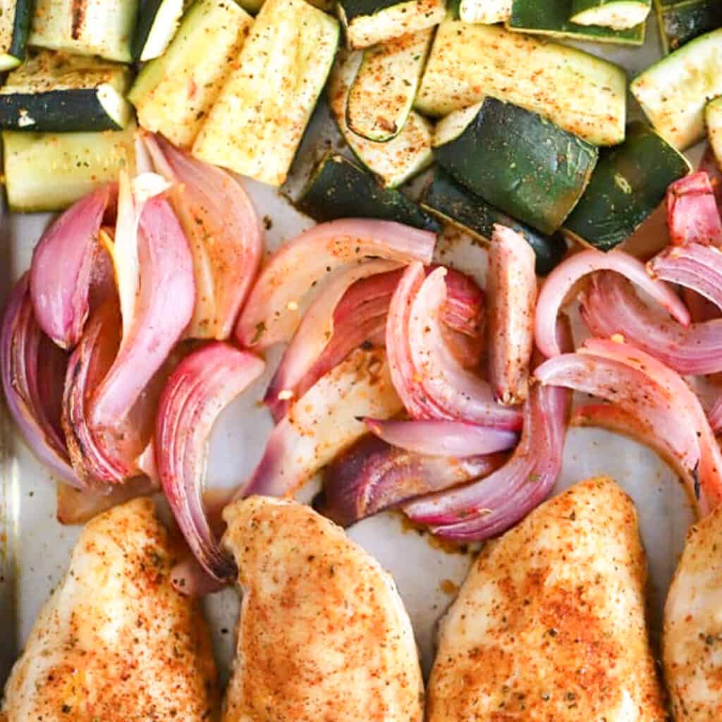 Sheet Pan Chili Lime Chicken and Vegetables.