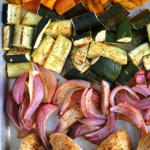 Sheet Pan Chili Lime Chicken and Vegetables.