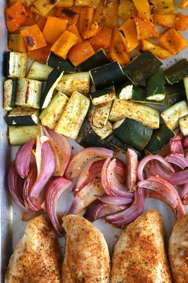 Sheet Pan Chili Lime Chicken and Vegetables is a simple and delicious family meal! thecarefreekitchen.com