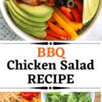 BBQ chicken salad recipe with BBQ ranch dresing