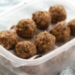 Power balls in a tupperware container