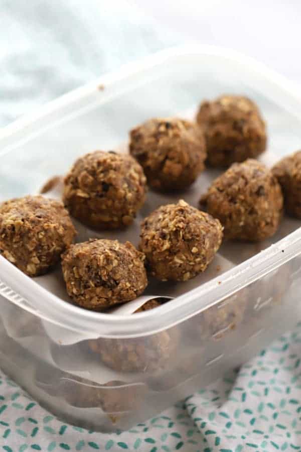 Power balls in a tupperware container