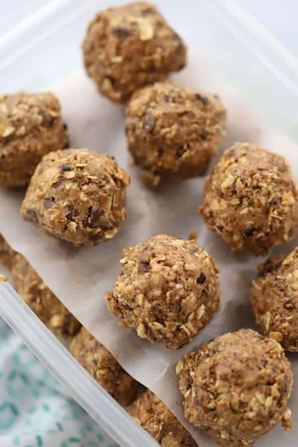 Energy balls in a container, best powerball recipes.