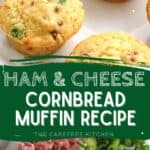 cornbread muffins made with cornmeal. savory cornbread muffin recipen