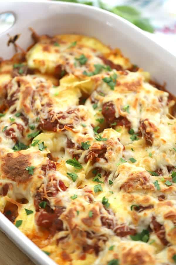 4 cheese stuffed past shells are perfect as a freezer meal or for a busy weekday dinner.