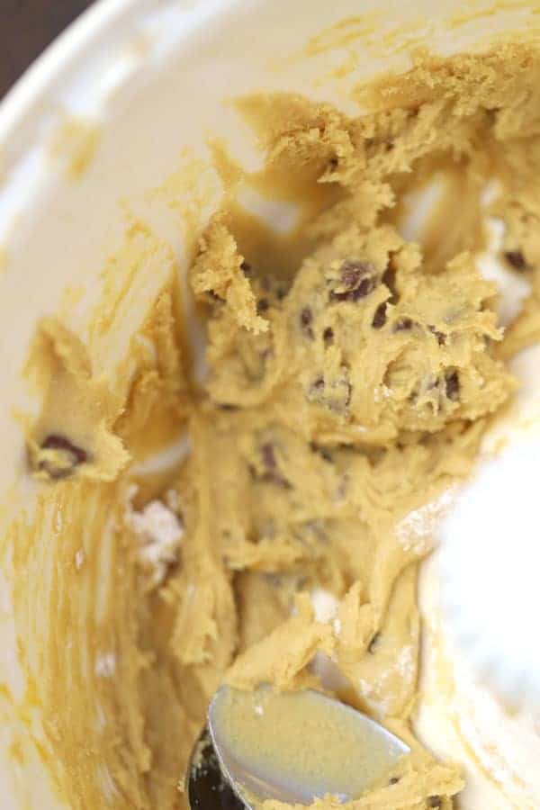 Einkorn Chocolate Chip Cookie dough; einkorn flour; whole wheat cookie recipe. einkorn recipes