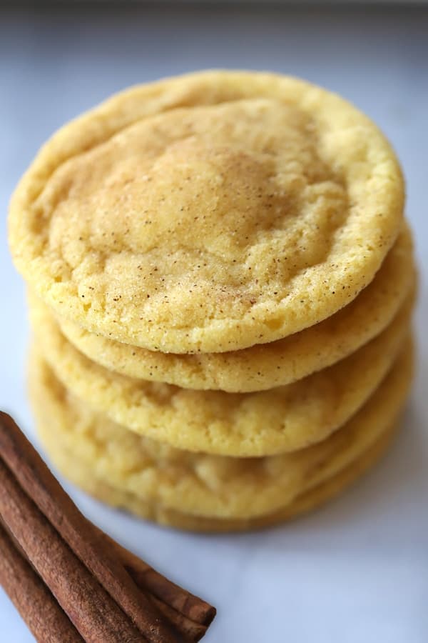 Soft and chewy einkorn Snickerdoodles.