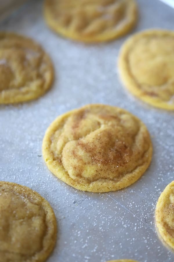 Einkorn Snickerdoodles made with all-purpose Einkorn flour.