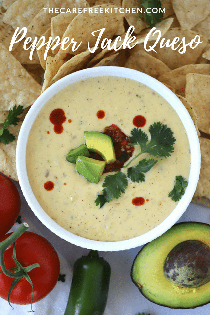 Pinterest pin for Pepper Jack Queso.