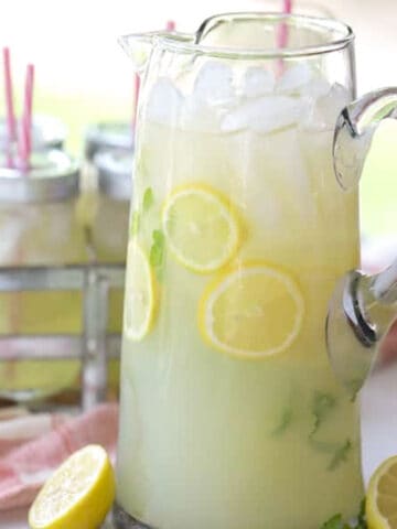 Mint lemonade is made with simple ingredients