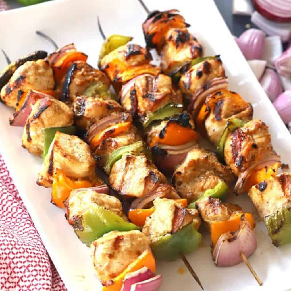 Healthy southwest Chicken shish kabobs