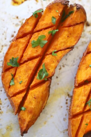 roasted sweet potatoes with chipotle and lime
