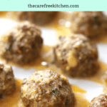 pinterest pin for Italian meatballs