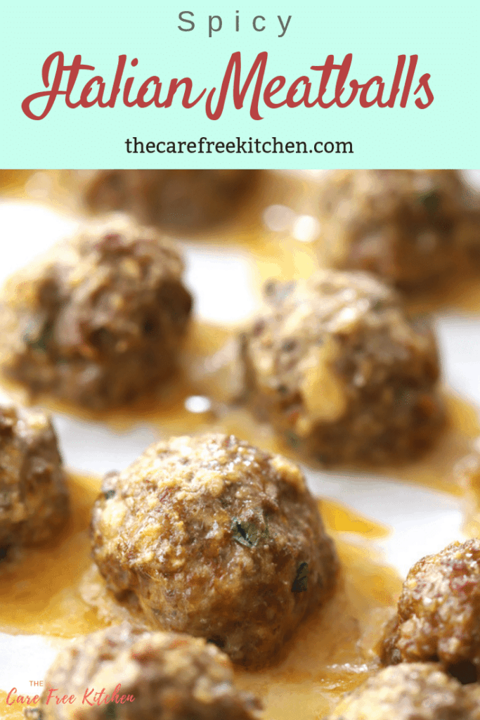 pinterest pin for Italian meatballs