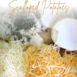 How to make homemade ham & cheese scalloped potatoes in a crockpot.