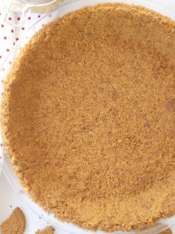 Gingersnap crust, ready for pumpkin cheesecake with gingersnap crust