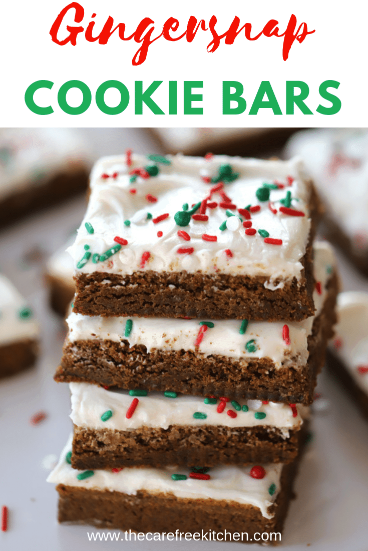 Gingerbread Cookie Bars - The Carefree Kitchen