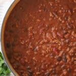 chili recipe with pinto beans in a large dutch oven, easy chili recipe