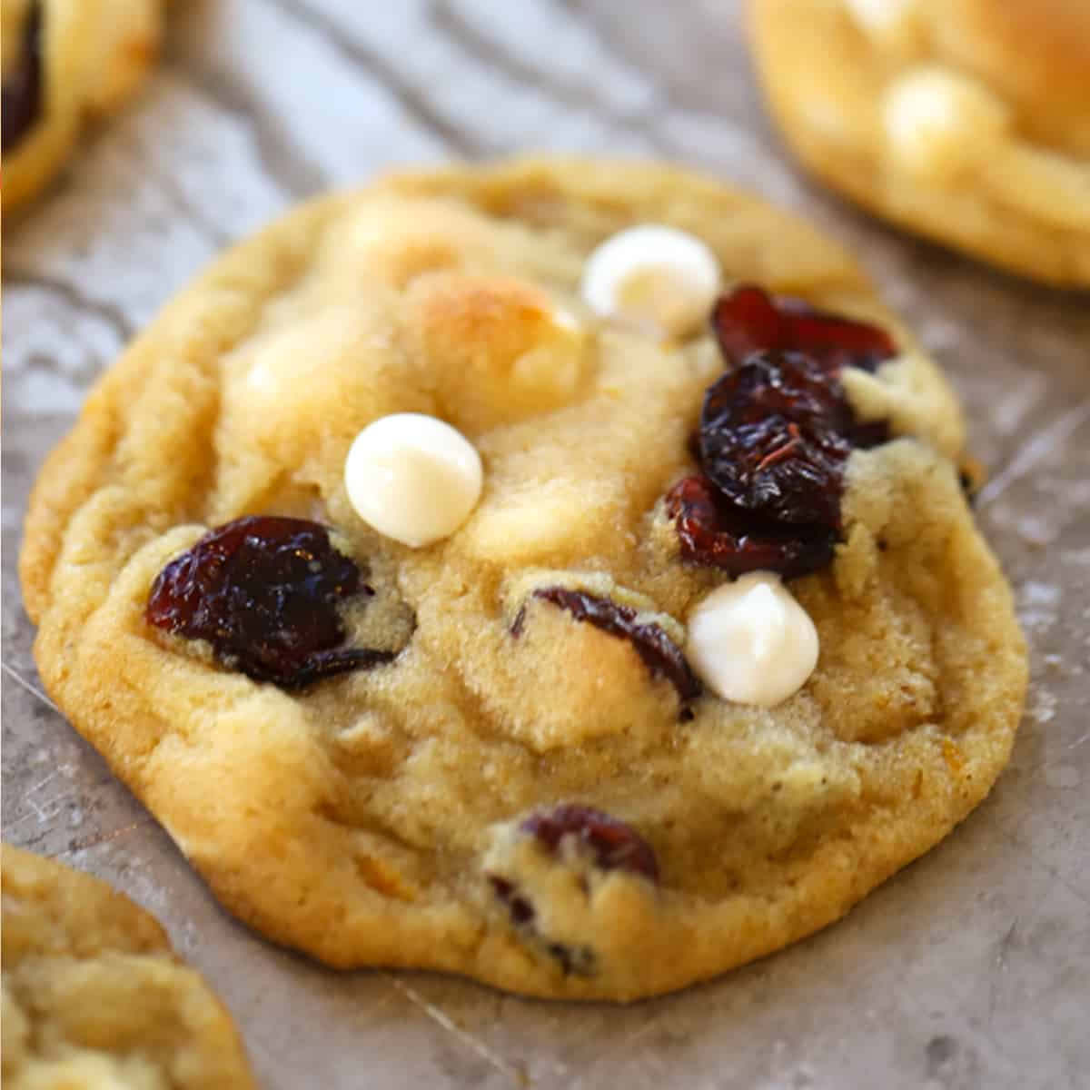 cranberry orange cookies, cranberry orange white chocolate cookies.
