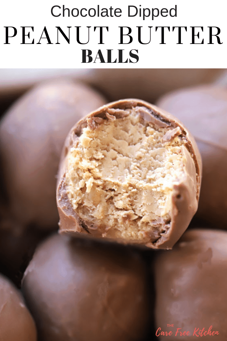 These Peanut Butter Balls, or as many call them, Buckeye Balls, are everyone's favorite.  They are a sweet treat, loaded with peanut butter, a little crunch,  and covered in smooth milk chocolate.