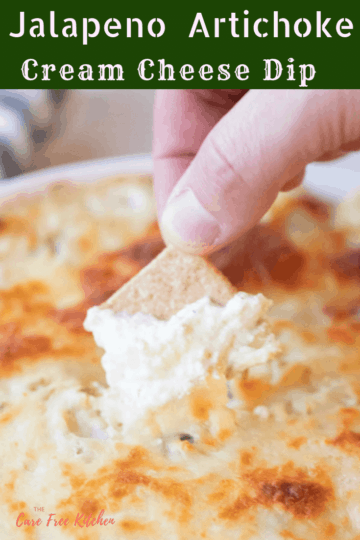 jalapeno artichoke dip served with crackers
