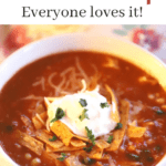 This Turkey Enchilada Soup is one of the best leftover turkey recipes!! It's quick and easy, it can be made in 30 minutes or less.