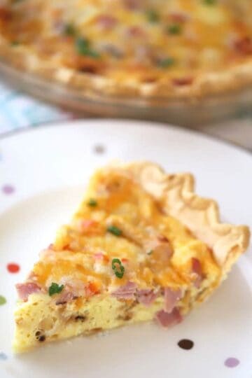 Ham and Cheese Quiche Recipe - The Carefree Kitchen