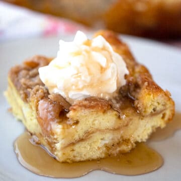 French Toast Bake or baked french toast casserole, fresh out of the oven.
