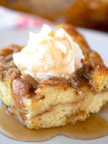 French Toast Bake or baked french toast casserole, fresh out of the oven.