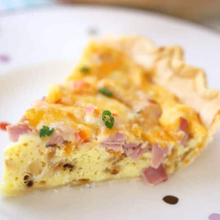 Ham and Cheese Easy Quiche Recipe - The Carefree Kitchen