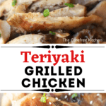 marinated teriyaki chicken, cooked on the grill