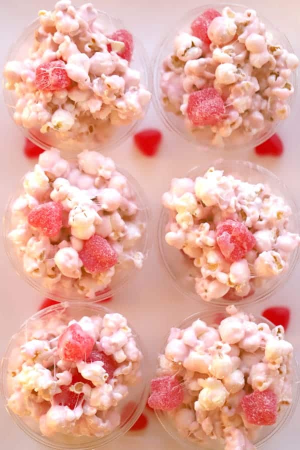 marshmallow popcorn in 8 punce clear cups