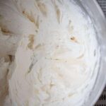 buttercream frosting recipe in a kithcenaide bowl