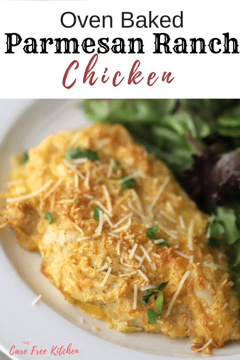 Pinterest pin for Parmesan Ranch Chicken.