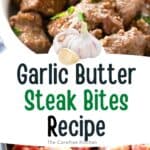 garlic butter steak garlic steak bites , garlic butter for steak