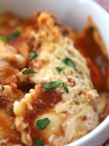 crockpot lasagna with ravioli