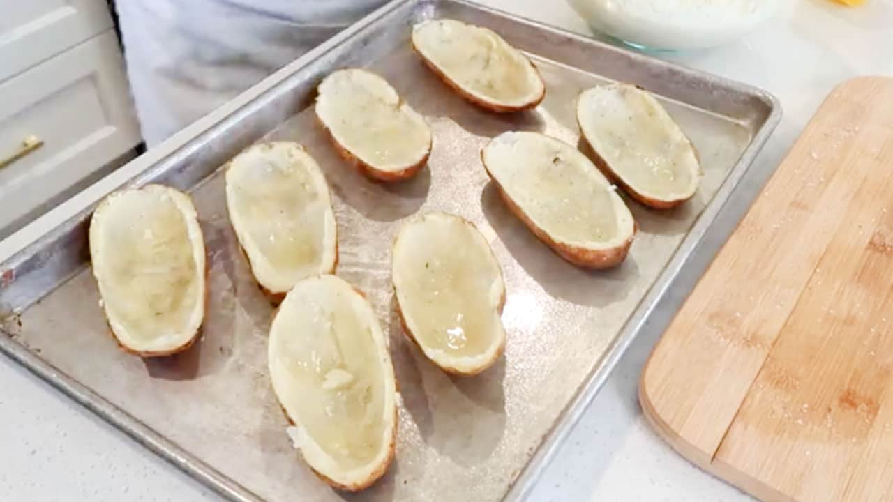 steps on how to make twice baked potatoes recipe.