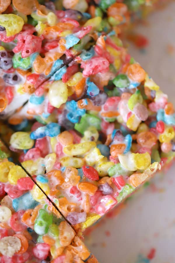 Fruity Pebble Rice Crispy Treats Recipe Video The Carefree Kitchen