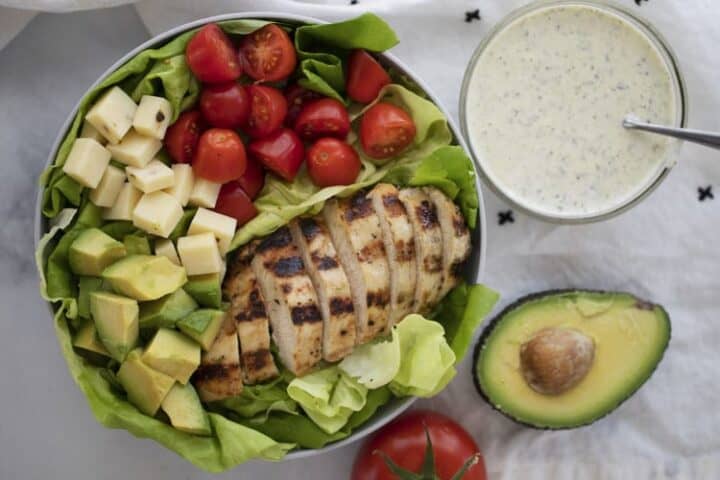 Grilled Ranch Chicken Breast Salad - The Carefree Kitchen