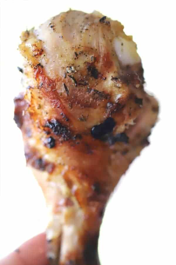 a single grilled drumstick marinade bbq, grilled drumstick recipe, mediterranean marinade for chicken, chicken leg marinade grill. 