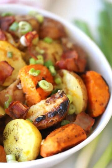 grilled potato salad with bacon