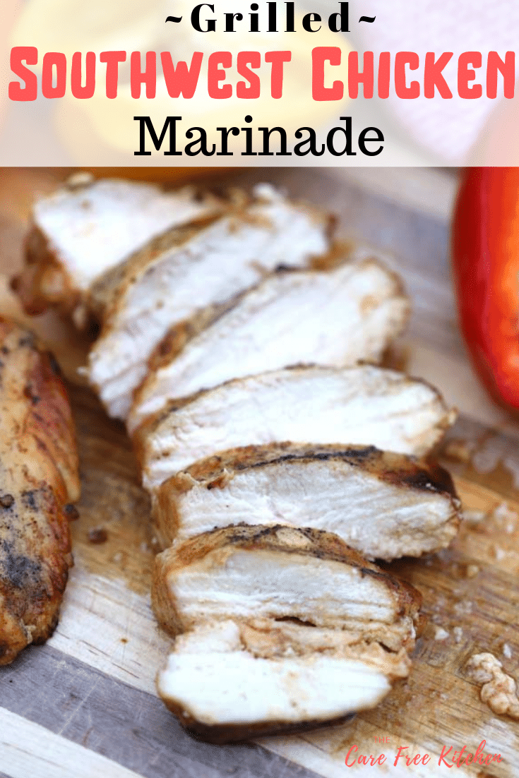 Pinterest pin for Southwest Chicken Breasts marinade recipe.