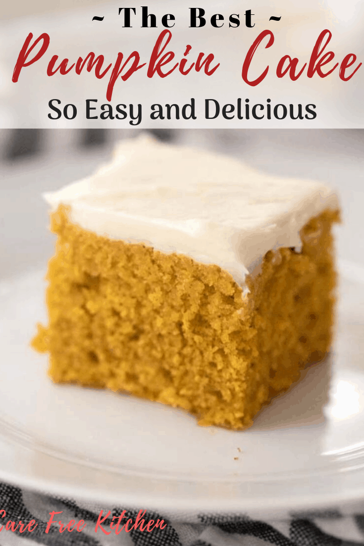 Pumpkin cake with cream cheese frosting 